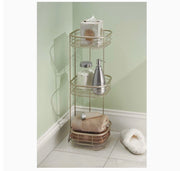 3-Tier Freestanding Steel Bathroom Organiser – Satin Finish