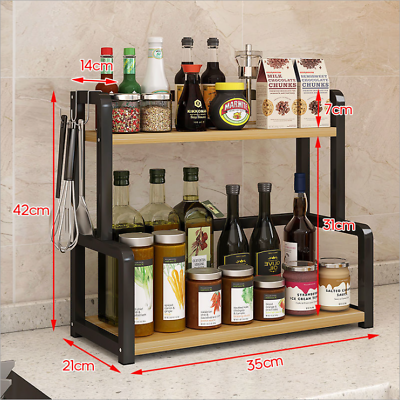 2-Tier Countertop Spice Rack – 35 to 50 cm