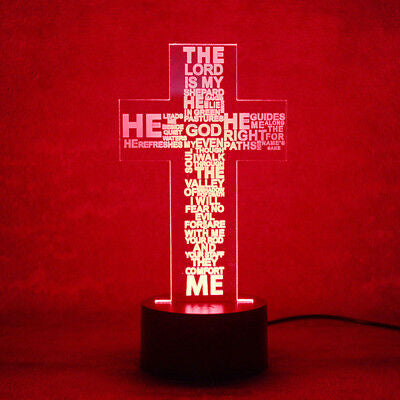 7-Colour Acrylic Crucifix LED Night Light