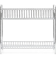 2-Tier Standing Rack EZOWare Kitchen Bathroom Countertop 2-Tier Storage Organizer Spice Jars Bottle Shelf Holder Rack - Chrome