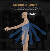 185 cm Full-Body Male Retail Mannequin with Metal Base