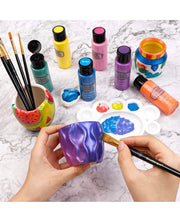Acrylic Paint Set, Shuttle Art 16 Chameleon Colours Colour Change Acrylic Paints in Bottles (60ml/2oz), Non-Toxic for Artists, Beginners Kids on Rocks, Crafts, Canvas, Wood, Ceramic