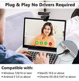 Webcam HD JFMShop 1080p Web Camera, USB PC Computer Webcam with Microphone, Laptop Desktop Full HD Camera Video Webcam 110 Degree Widescreen, Pro Streaming Webcam for Recording, Calling, Conferencing, Gaming (V2)