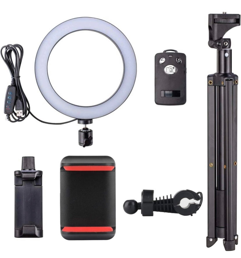 Selfie Ring Light with Tripod & Cell Phone Holder-16cm