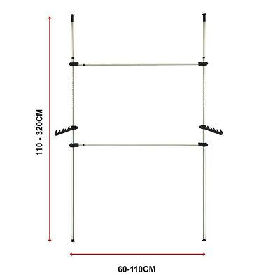Randy & Travis Adjustable Heavy-Duty Garment Rail