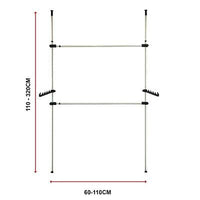 Randy & Travis Adjustable Heavy-Duty Garment Rail