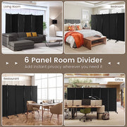 334.5 × 172 cm 6-Panel Rolling Room Divider – 4 Colours