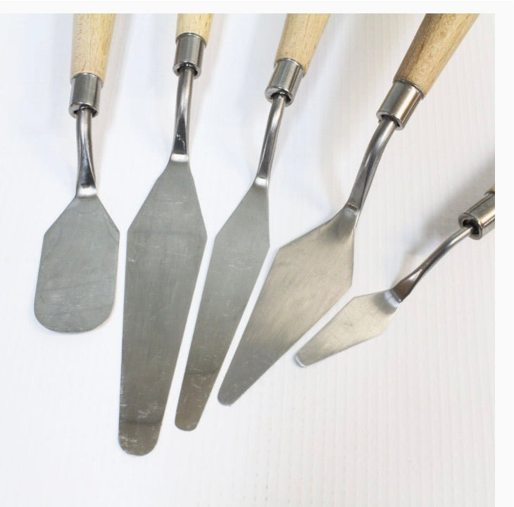 Stainless-Steel Artist Palette Knife Set – 5 Pieces