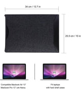 Leather and Felt Hybrid Laptop Sleeve