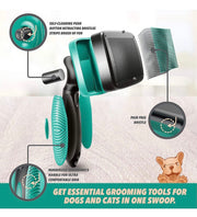 3-Piece Dog & Cat Grooming Kit – Brush, Comb & Nail Clippers