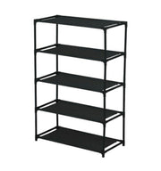 88 cm 5-Tier Black Storage Shelf for Shoes & Clothing
