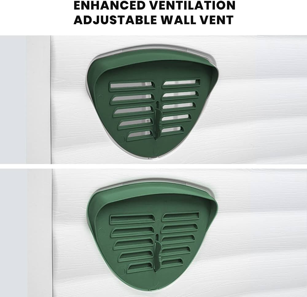 XL Green Plastic Dog Kennel for Indoor or Outdoor Shelter