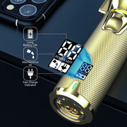 Fade King Hair Clippers for Men - Professional Clippers for Hair Cutting, Beard Trimmer Barbers Clippers for Men Women Kids Clipper Set Cordless & LED Display, All Metal Quiet Motor(Gold)