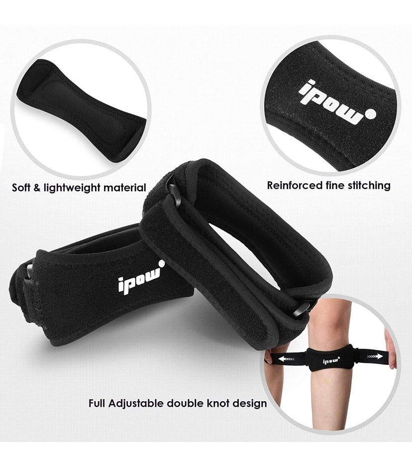 2 Pack Knee Pain Relief & Patella Stabilizer Knee Strap