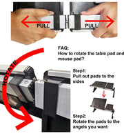 Laptop Desk/Stand/Table, Portable Folding Computer Table with CPU Cooling Fans and USB Cable, Adjustable Laptop Desk with Mouse Pad Side Mount, Bed/Sofa/Office Laptop Tray