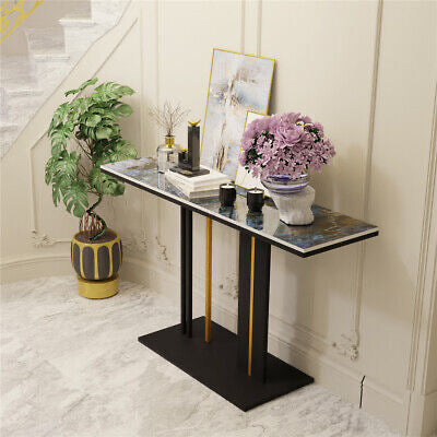 Blue Galaxy Marble Console Table