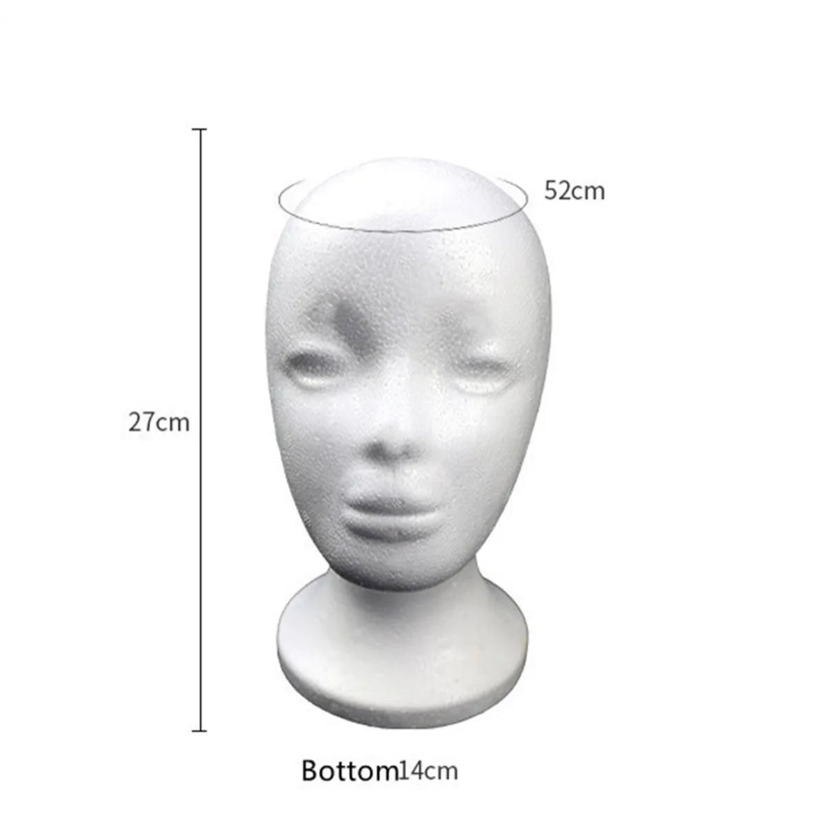 Foam Mannequin Heads for Wigs, Hats & Glasses – 2 Pack