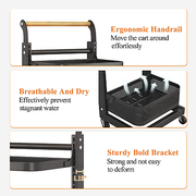 4-Tier Adjustable Rolling Storage Cart