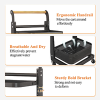 4-Tier Adjustable Rolling Storage Cart