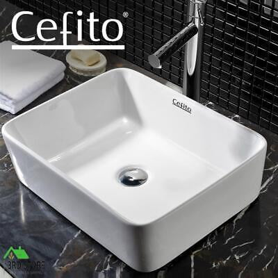 Square High-Gloss Ceramic Countertop Basin