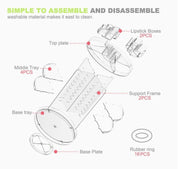 360° Rotating Adjustable Makeup Organiser – Clear