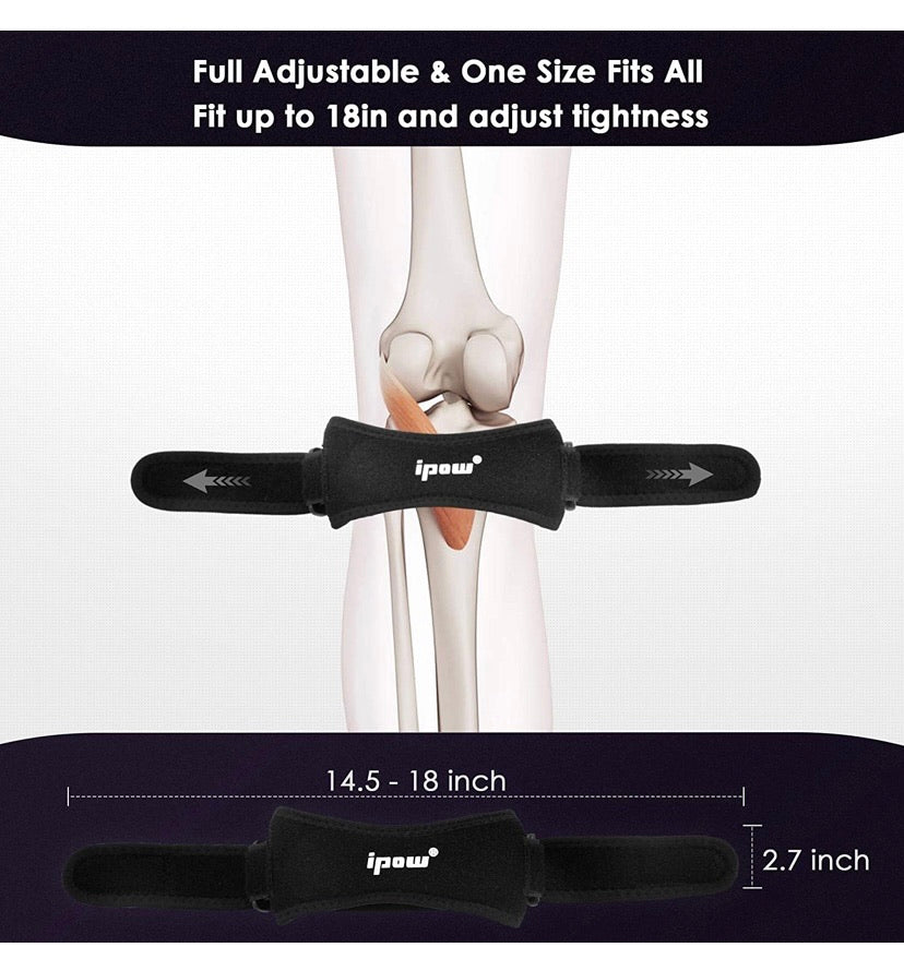 2 Pack Knee Pain Relief & Patella Stabilizer Knee Strap