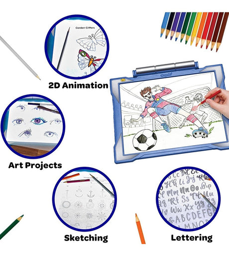 Light-Up Tracing Pad Drawing Board, Blue, Multi