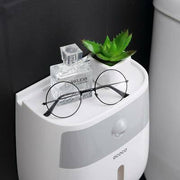Wall-Mounted Double-Roll Toilet Paper Dispenser with Shelf