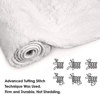 Large Fluffy Shag Area Rug for Living Rooms & Bedrooms
