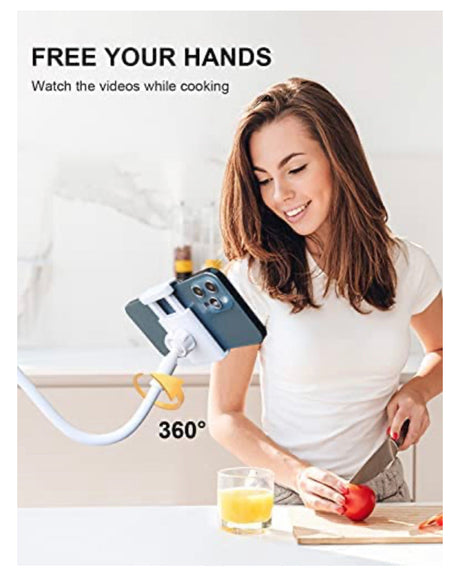 Phone Holder Bed Gooseneck Mount - Cell Phone Clamp Clip for Desk