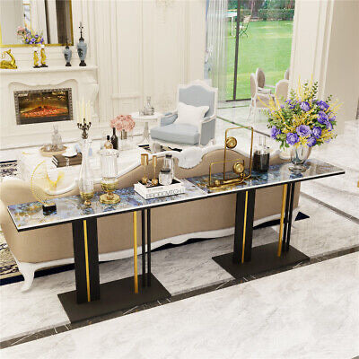 Blue Galaxy Marble Console Table