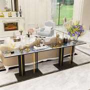 Blue Galaxy Marble Console Table