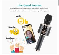 Tobeape 4-in-1 Bluetooth Karaoke Microphone with Voice Effects