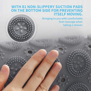 55 × 55cm PVC Suction-Cup Shower Mat – 2 Colours