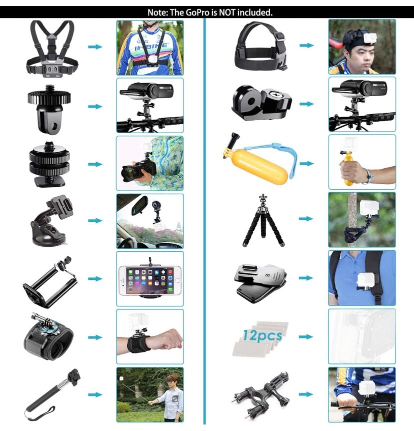 Neewer 53-in-1 Action Camera Accessory Kit