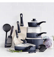 GreenLife Soft Grip 16pc Ceramic Non-Stick Cookware Set