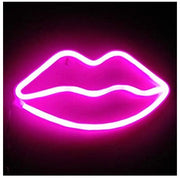 Neon Pink Lip Sign