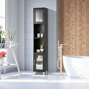 180 cm Five-Tier Tall Storage Cabinet with Glass Doors
