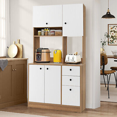 180 cm Tall Kitchen Pantry Cabinet with 3 Drawers