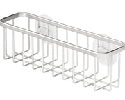 Suction-Mounted Metal Sink Caddy – Silver