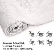 Fluffy Rug, Super Soft Fuzzy Area Rugs for Bedroom Living Room - 4' x 6' Large Plush Furry Shag Rug - Kids Playroom Nursery Classroom Dining Room Decor Floor Carpet, Cream White