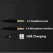 Proxima Direct Gaming Headset Headphone, headset with microphone&LED Light For Laptop Computer, PS4,Cellphone, 3.5mm Stereo Wired Over Ear Gaming Headset Comatible with PC/Laptop/Xbox 360/Xbox One