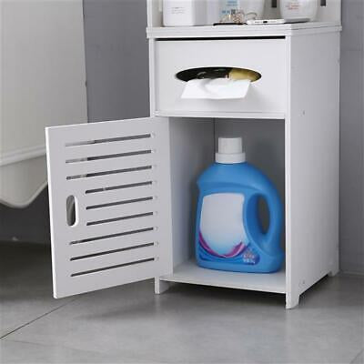 Reversible Bathroom Side Cabinet with Roll Holder & Shelves