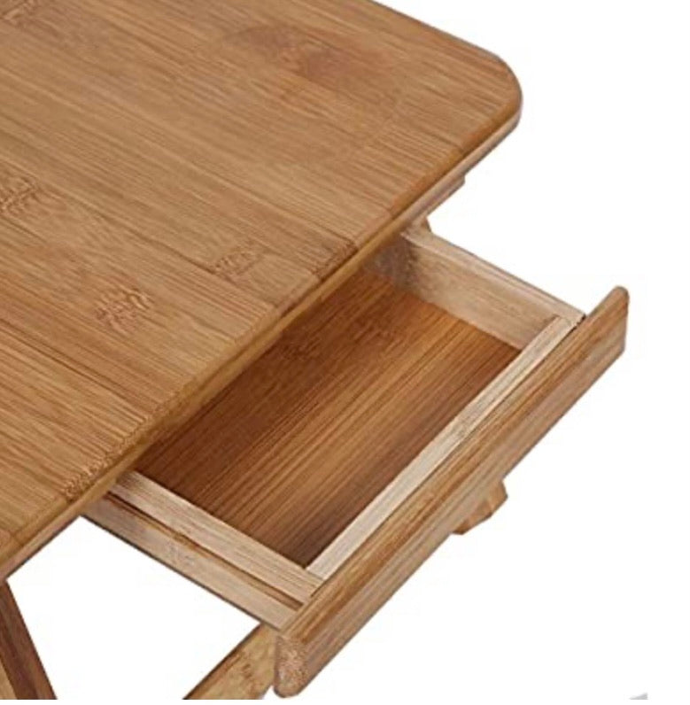 Bamboo Foldable Laptop Bed Cooling Holder Desk Multi Function Table Stand