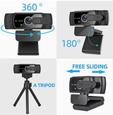 Pro Web cam 1080p Webcam with Microphone HD Video Camera, USB Web Camera with Tripod Computer Accessories Web Cam for for Recording,Conferencing,Gaming,Xbox Gamer Compatible with Windows/Mac/Laptop