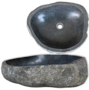 Natural River-Stone Oval Countertop Basin – 3 Size Ranges