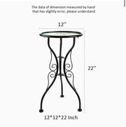 Liffy Outdoor Mosaic Side Table Hummingbird Bench
