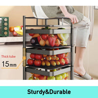 4-Tier Rotating Kitchen Storage Trolley