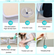 Bath Kneeling Pad with Elbow Rest Pad Set, Thicken Kneeler for Bath Anti-Skid Padded Arm Knee Support Mat for Baby Bathing