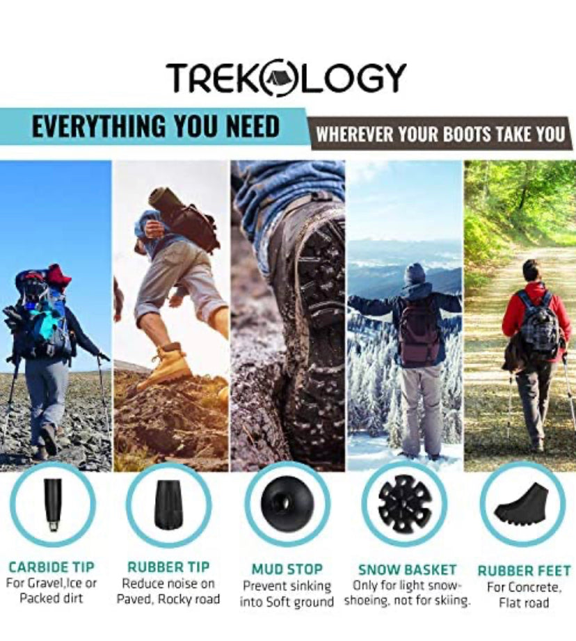 Collapsible Walking Stick, Folding Hiking Poles, Trekking Poles for Hiking Stick Nordic Walking Poles Trekking Poles Kids Folding Walking Stick Trekking Poles Ultra Light TREKOLOGY Trek Z-Cork Seniors